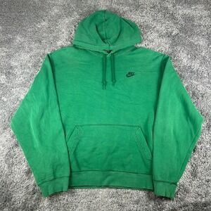 Vintage Nike Sportswear Classic Essential Hoodie Men L Green Pullover 275733-302